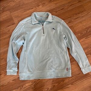 Tommy Bahama Blue Zip Up Sweater
